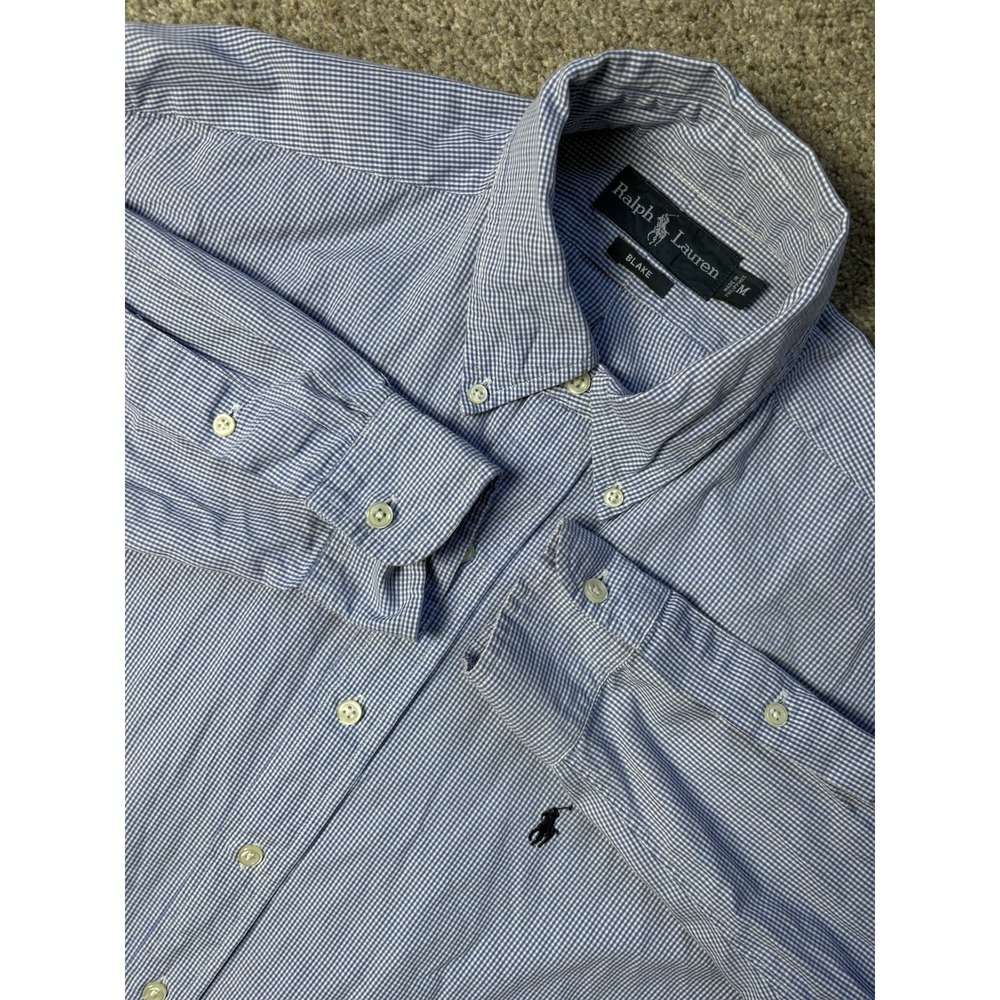 Polo Ralph Laurenā Mens Blake Medium Long Sleeve Button Up Shirt Gingham Plaid